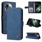 For Redmi K80 Ultra Skin Feel Life Tree Metal Button Leather Phone Case(Blue) - 1