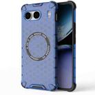 For OnePlus Nord 4 5G Global Honeycomb Magnetic Ring Shockproof Phone Case(Blue) - 1