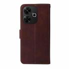 For Redmi 13 4G / Note 13R Classic Calf Texture Flip Leather Phone Case(Brown) - 3