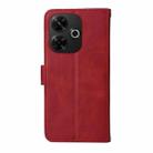 For Redmi 13 4G / Note 13R Classic Calf Texture Flip Leather Phone Case(Red) - 3