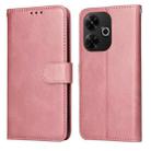 For Redmi 13 4G / Note 13R Classic Calf Texture Flip Leather Phone Case(Rose Gold) - 1