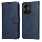 For Redmi 13 4G / Note 13R Classic Calf Texture Flip Leather Phone Case(Blue) - 1