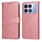 For Redmi K70 Ultra Classic Calf Texture Flip Leather Phone Case(Rose Gold) - 1