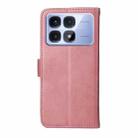 For Redmi K70 Ultra Classic Calf Texture Flip Leather Phone Case(Rose Gold) - 3