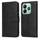 For Redmi Note 14 5G Classic Calf Texture Flip Leather Phone Case(Black) - 1