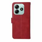 For Redmi Note 14 5G Classic Calf Texture Flip Leather Phone Case(Red) - 3