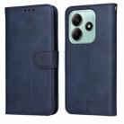 For Redmi Note 14 5G Classic Calf Texture Flip Leather Phone Case(Blue) - 1