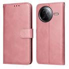 For Redmi K80 Pro Classic Calf Texture Flip Leather Phone Case(Rose Gold) - 1