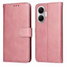 For Redmi Turbo 4 Pro / Xiaomi Poco F7 Classic Calf Texture Flip Leather Phone Case(Rose Gold) - 1