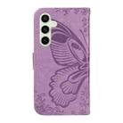 For Samsung Galaxy S24 FE 5G Swallowtail Butterfly Embossed Leather Phone Case(Purple) - 3