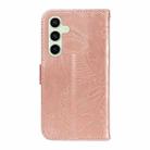 For Samsung Galaxy S24 FE 5G Swallowtail Butterfly Embossed Leather Phone Case(Rose Gold) - 3