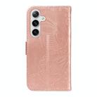 For Samsung Galaxy S25 / S24 5G Swallowtail Butterfly Embossed Leather Phone Case(Rose Gold) - 3