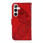 For Samsung Galaxy S25+ / S24+ 5G Swallowtail Butterfly Embossed Leather Phone Case(Red) - 3
