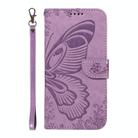 For Samsung Galaxy S25+ / S24+ 5G Swallowtail Butterfly Embossed Leather Phone Case(Purple) - 2