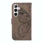 For Samsung Galaxy S25+ / S24+ 5G Swallowtail Butterfly Embossed Leather Phone Case(Grey) - 3