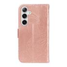 For Samsung Galaxy S25+ / S24+ 5G Swallowtail Butterfly Embossed Leather Phone Case(Rose Gold) - 3