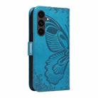 For Samsung Galaxy S25 FE 5G Swallowtail Butterfly Embossed Leather Phone Case(Blue) - 3