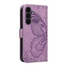 For Samsung Galaxy S25 FE 5G Swallowtail Butterfly Embossed Leather Phone Case(Purple) - 3