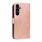 For Samsung Galaxy S25 FE 5G Swallowtail Butterfly Embossed Leather Phone Case(Rose Gold) - 3