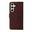 For Samsung Galaxy S24 FE 5G Classic Calf Texture Flip Leather Phone Case(Brown) - 3