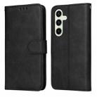 For Samsung Galaxy S24 FE 5G Classic Calf Texture Flip Leather Phone Case(Black) - 1