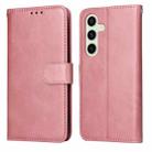 For Samsung Galaxy S24 FE 5G Classic Calf Texture Flip Leather Phone Case(Rose Gold) - 1