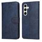 For Samsung Galaxy S24 FE 5G Classic Calf Texture Flip Leather Phone Case(Blue) - 1