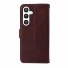 For Samsung Galaxy S25 5G Classic Calf Texture Flip Leather Phone Case(Brown) - 3