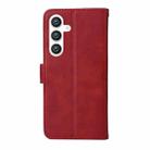 For Samsung Galaxy S25 5G Classic Calf Texture Flip Leather Phone Case(Red) - 3