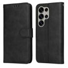 For Samsung Galaxy S25 Ultra 5G Classic Calf Texture Flip Leather Phone Case(Black) - 1