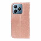 For Realme C63 / C61 Global Swallowtail Butterfly Embossed Leather Phone Case(Rose Gold) - 3