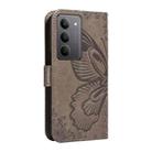 For Realme 14x 5G Swallowtail Butterfly Embossed Leather Phone Case(Grey) - 3
