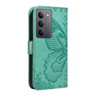 For Realme 14x 5G Swallowtail Butterfly Embossed Leather Phone Case(Green) - 3
