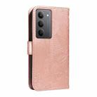 For Realme 14x 5G Swallowtail Butterfly Embossed Leather Phone Case(Rose Gold) - 3