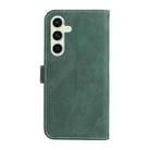 For Samsung Galaxy S24 FE 5G Three Color Splicing Leather Phone Case(Green) - 3