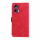 For Motorola Edge 50 Fusion Three Color Splicing Leather Phone Case(Red) - 3