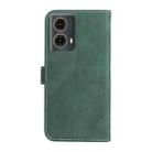 For Motorola Moto G85 Three Color Splicing Leather Phone Case(Green) - 3