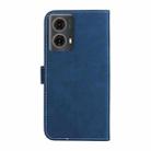 For Motorola Moto G85 Three Color Splicing Leather Phone Case(Blue) - 3