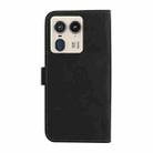 For Motorola Moto X50 Ultra Three Color Splicing Leather Phone Case(Black) - 3