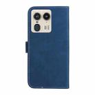 For Motorola Moto X50 Ultra Three Color Splicing Leather Phone Case(Blue) - 3