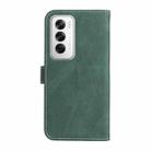 For OPPO Reno12 5G Global Three Color Splicing Leather Phone Case(Green) - 3