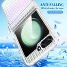 For Samsung Galaxy Z Flip4 5G Vertical Stripe Folding Center Shaft PC Phone Case(Transparent) - 2