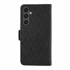 For Samsung Galaxy S24 FE 5G Dual-color Rhombic Lattice Leather Phone Case(Black) - 3