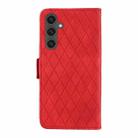 For Samsung Galaxy S24 FE 5G Dual-color Rhombic Lattice Leather Phone Case(Red) - 3