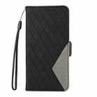 For Realme C63 / C61 Global Dual-color Rhombic Lattice Leather Phone Case(Black) - 2