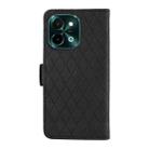 For vivo Y28 4G Dual-color Rhombic Lattice Leather Phone Case(Black) - 3