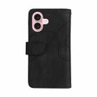 For iPhone 16 Dual-color 9 Card Slots Zipper Wallet Leather Phone Case(Black) - 3