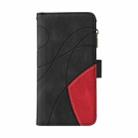 For iPhone SE 2024 Dual-color 9 Card Slots Zipper Wallet Leather Phone Case(Black) - 2