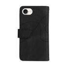 For iPhone SE 2024 Dual-color 9 Card Slots Zipper Wallet Leather Phone Case(Black) - 3