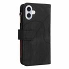 For iPhone 17 Dual-color 9 Card Slots Zipper Wallet Leather Phone Case(Black) - 4